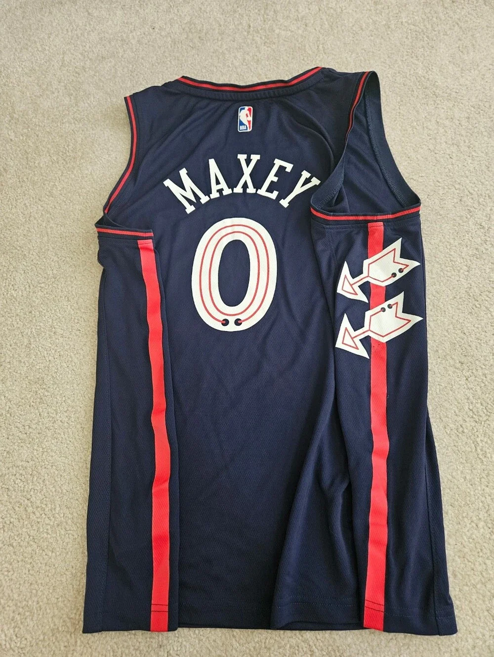 Tyrese Maxey City of Brotherly Love Jersey Mens Large Fanatics NBA Authentics - Picture 4 of 10